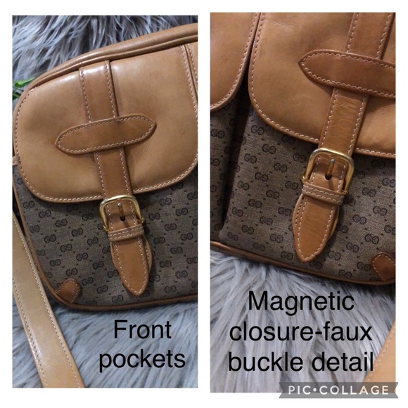 Vintage(80’s)Gucci-Micro Double G-Adj. Strap - Picture 4 of 17